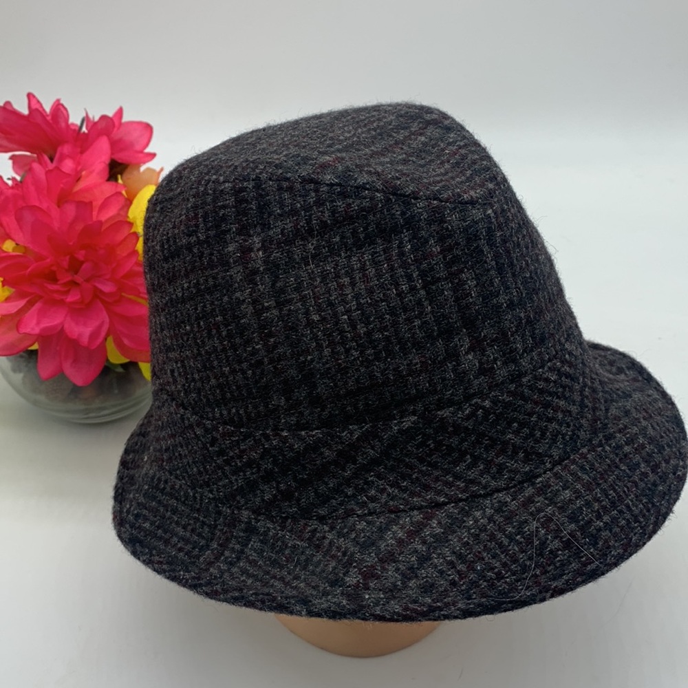 Resistol Vintage tweed Fedora Hat with Feather. HT3054 - Picture 5 of 12